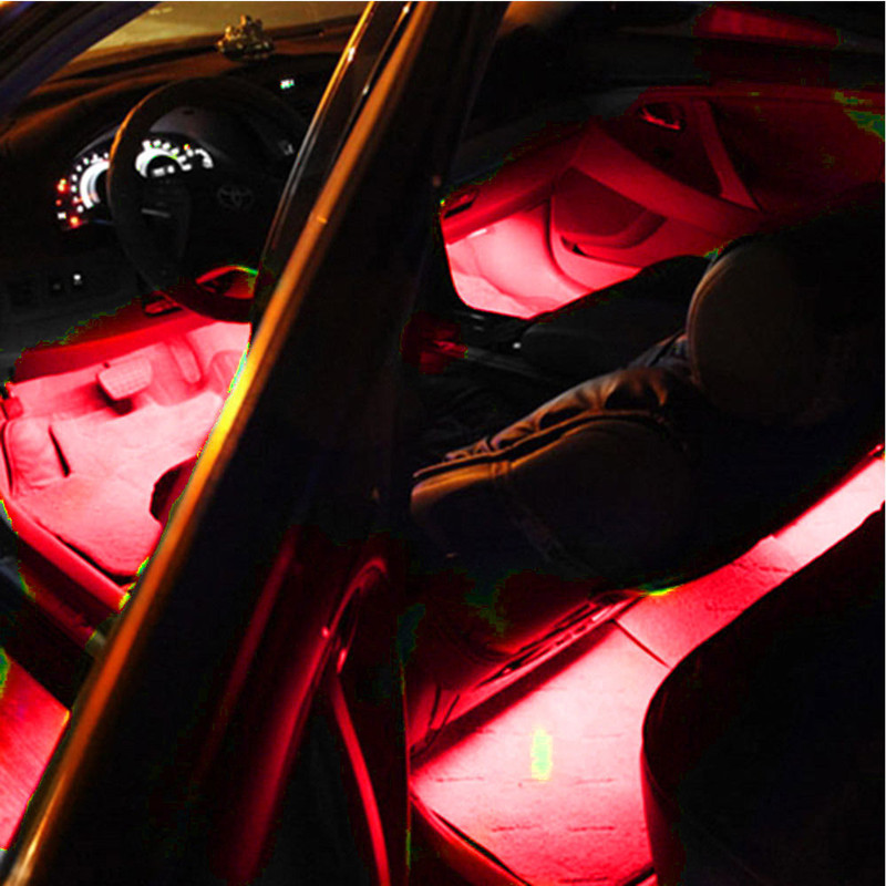 Luz de tubo de neón para interior de coche, 2 uds., 15/30CM, caja de ordenador Interior para motocicleta, lámpara de ambiente de estilo de coche, accesorios para coche
