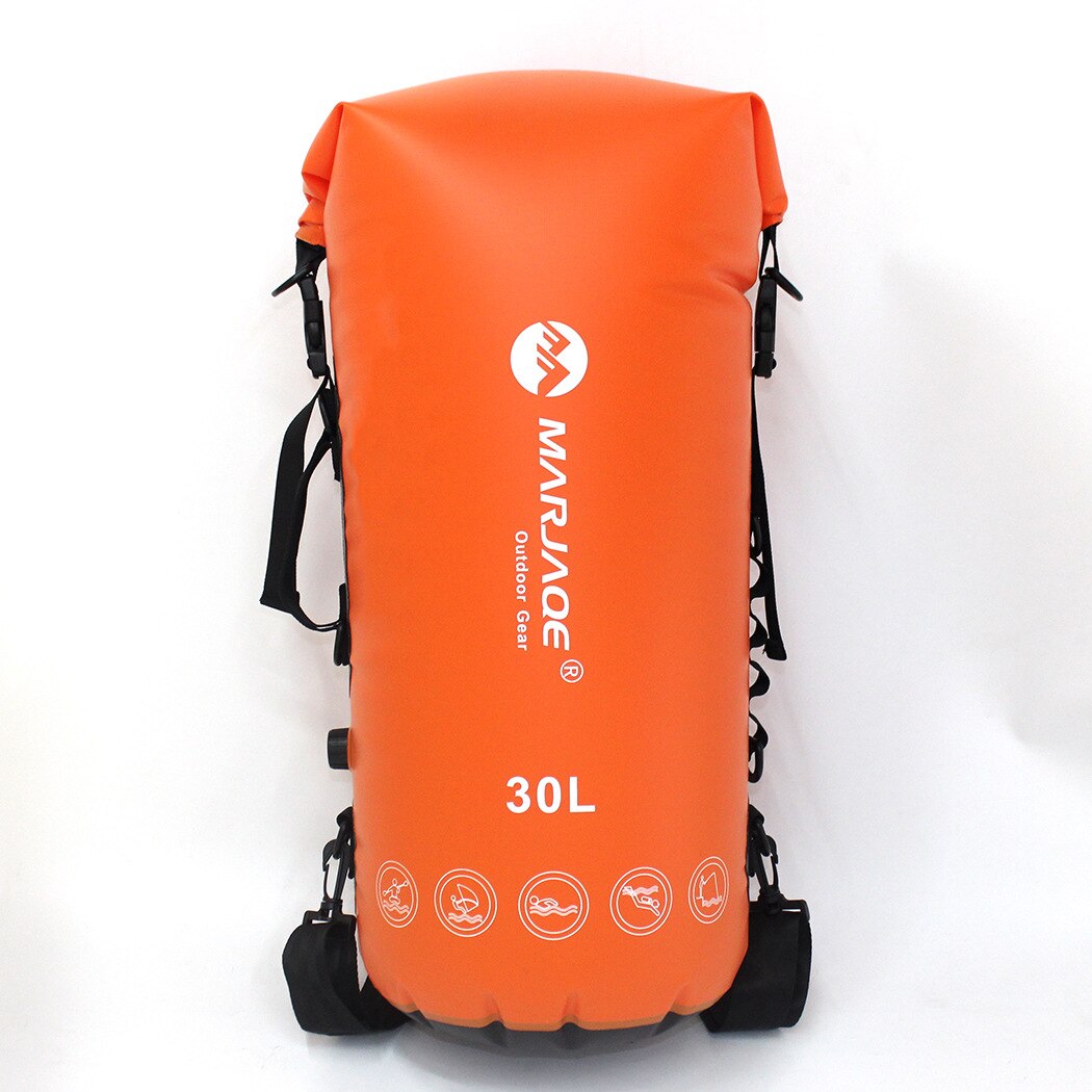 Bolsa seca de Trekking de 30l, mochila de Camping al aire libre, Cubo de almacenamiento para Río, Rafting, kayak, canoa, viaje: Orange