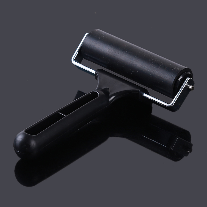 Black Brayer Ink Painting Printmaking Roller Art Stamping Tool Refined Tough Rubber Roller Painting Tools