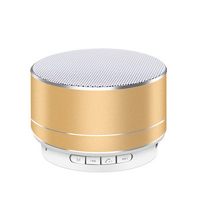 Draagbare Draadloze Basluidspreker Audio, Mini Auto Kleine Luidspreker Extra Fm Tf Usb Plug-In Kaart Buiten Draagbare Kleine Luidspreker: Goud