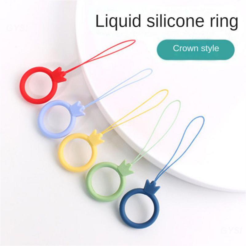 Ring Key Chain Soft Portable Lanyard Cartoon Smooth Comfortable Liquid Cute Silica Gel Elastic Pendant Multifunction Little Bear