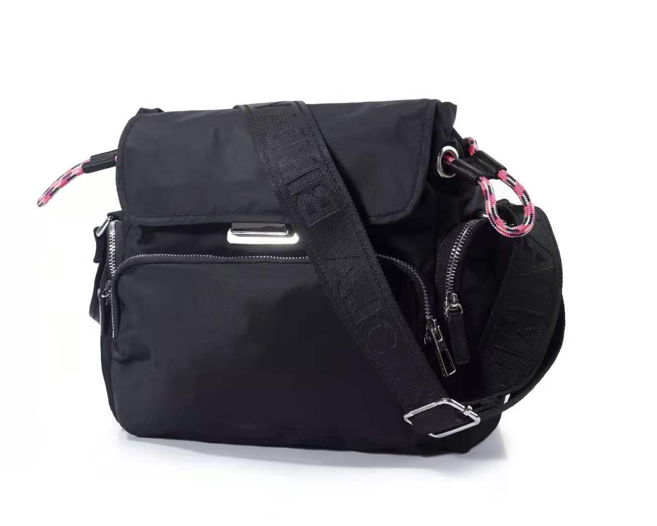 Mochila de Nylon con múltiples bolsillos para mujer, morral cruzado de viaje para chica: N7