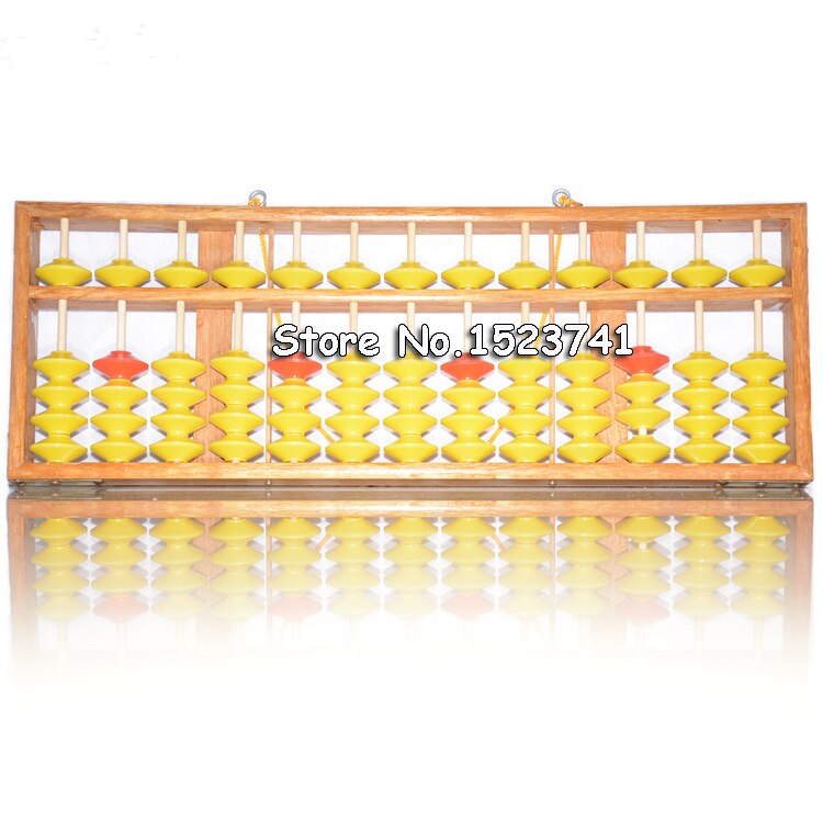 Abacus chinois à 13 colonnes, cintre en bois, grande taille, antidérapant, outil Soroban chinois en enseignement des mathématiques pour les enseignants, 58cm
