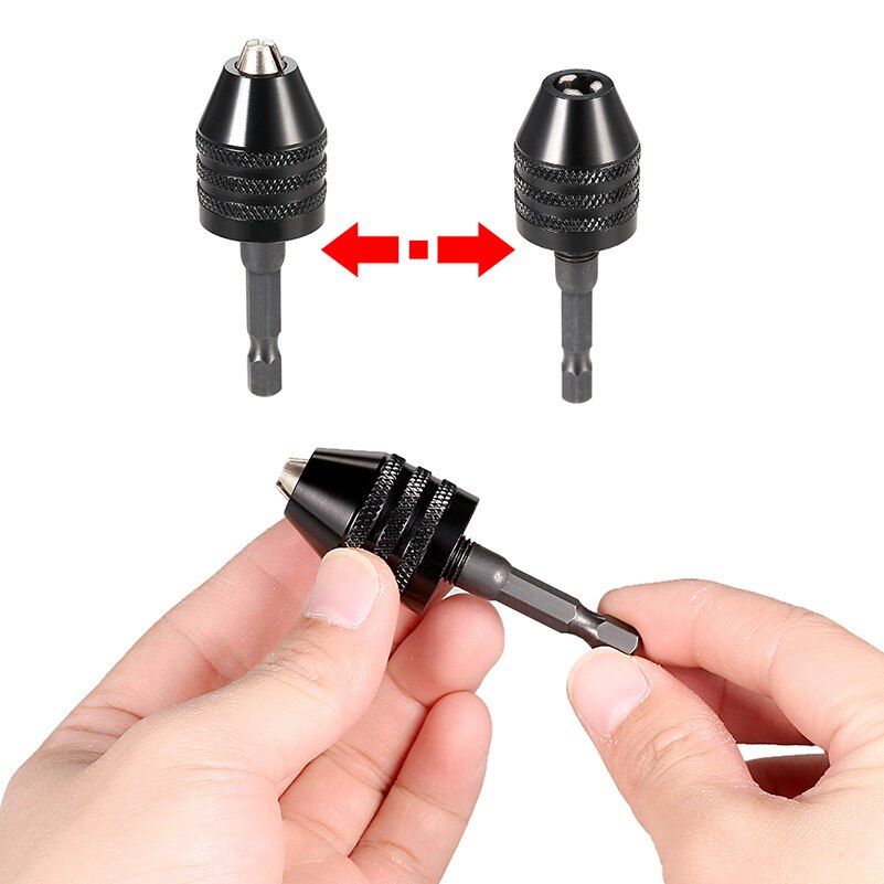 0,8-8mm Bohrer Futter verhexen Schaft Adapter schnell Ändern Keyless Elektrische Bohrer Leuchte Werkzeug Mini Bohrer Futter Und bisschen einstellen