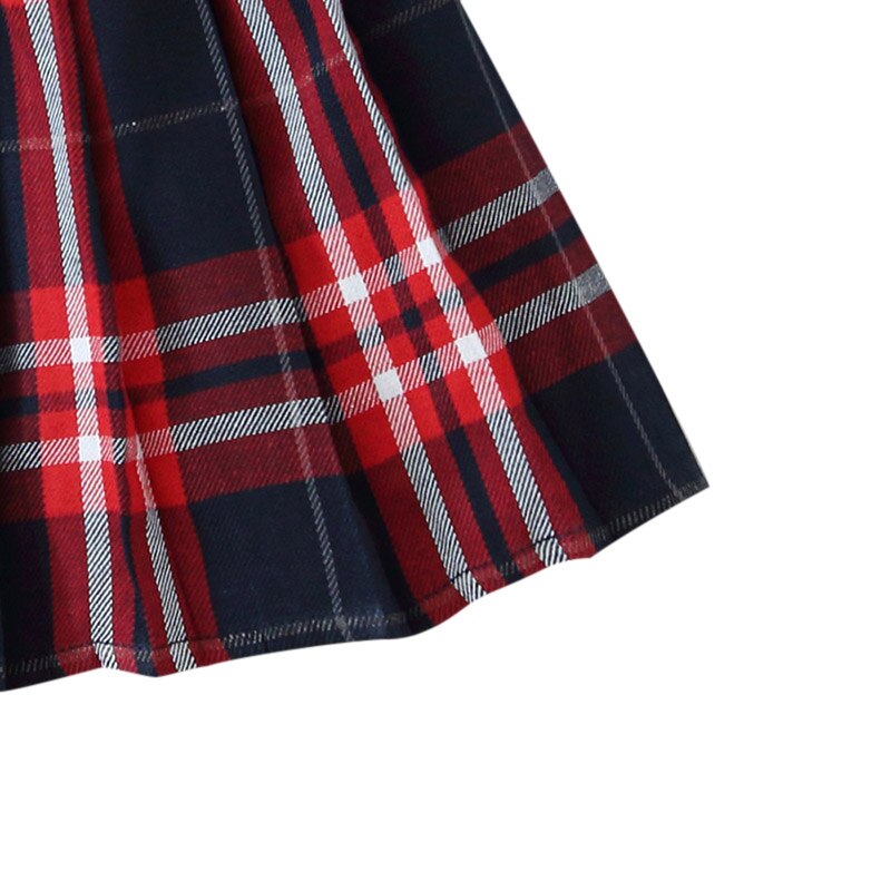Girls Skirts Autumn Children Toddler Kids Baby Girls Plaid Print Elastic Waist Short Tutu Skirts Casual Pleated Skirts clothes