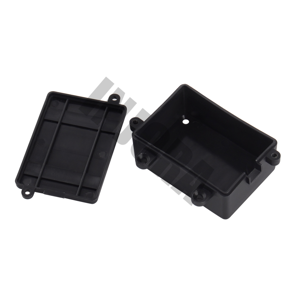 INJORA Black Plastic RC Car Radio Receiver Box for 1/10 Axial SCX10 D90 D110 RC Crawler Car