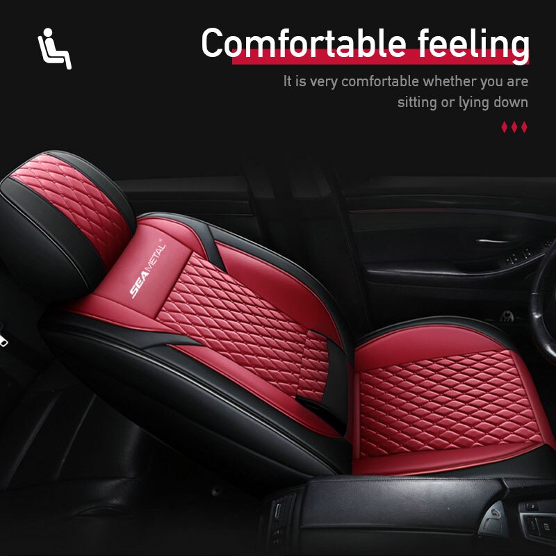 SEAMETAL Brand Car Seat Cover Front/Rear Universal Fit Most 5-Seat Vehicle Automotive Soft Car Seat Protector