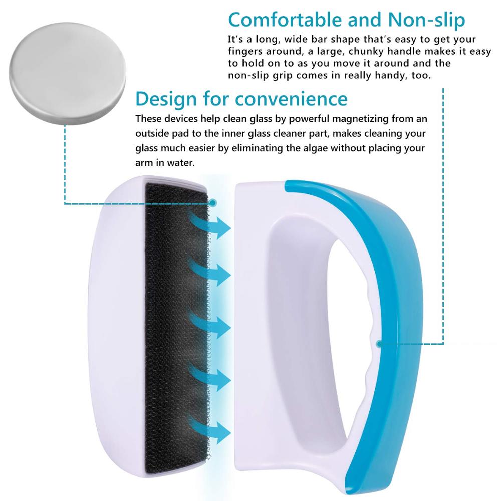 Magnetische Aquarium Reinigingsborstel Aquarium Glas Algen Schraper Cleaner