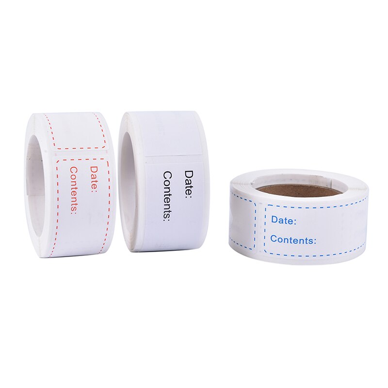 150Pcs/Roll Verwijderbare Tags Makkelijk Schoon Datum Diy Voedsel Opslag Thuis Keuken Lijm Koelkast Geen Residu Vriezer Label stickers