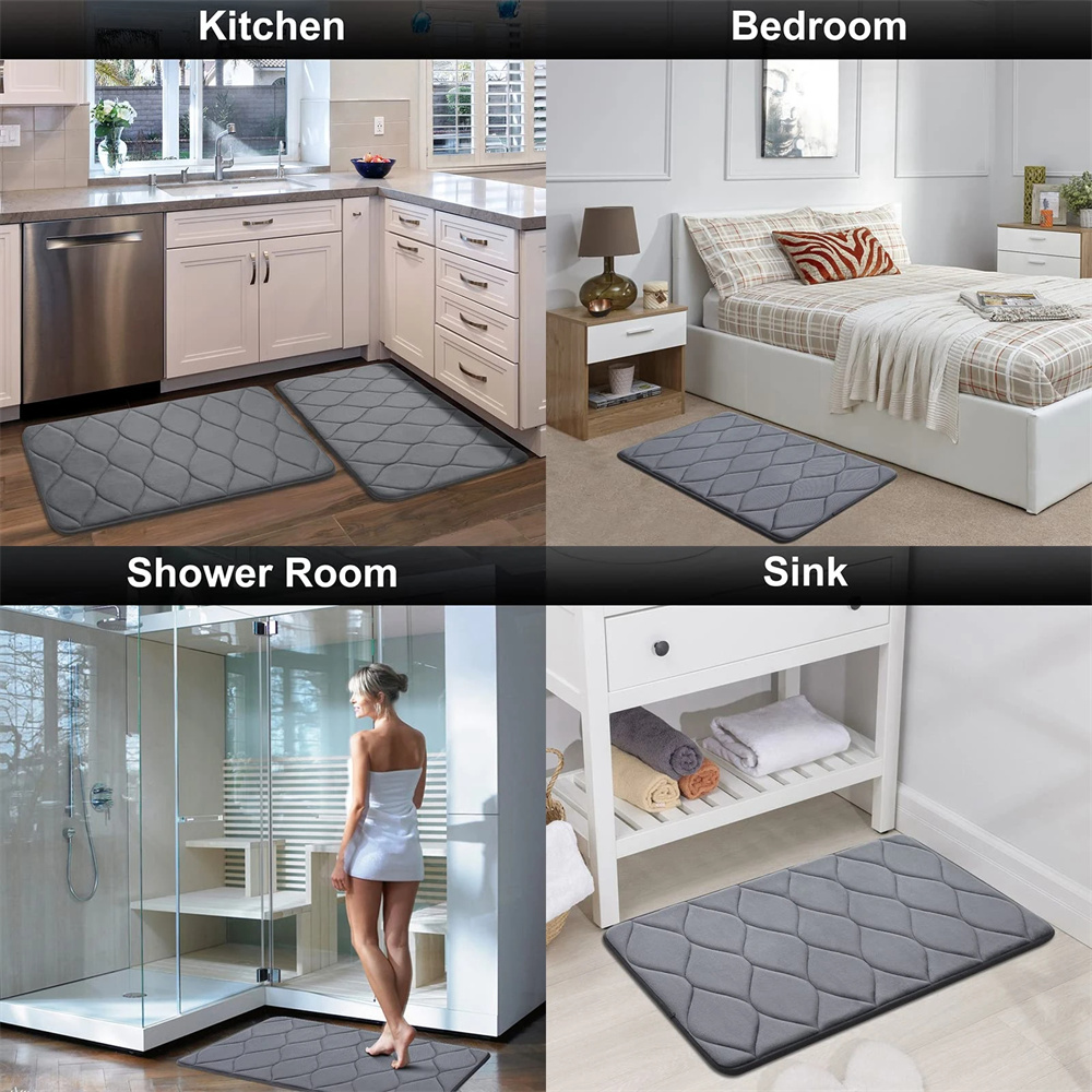 Homaxy Memory Foam Badkamer Badmat Zacht Antislip Tapijt Absorberende Vloer Badkamerkleed Douche Tapijt Keuken Decor Voetmat