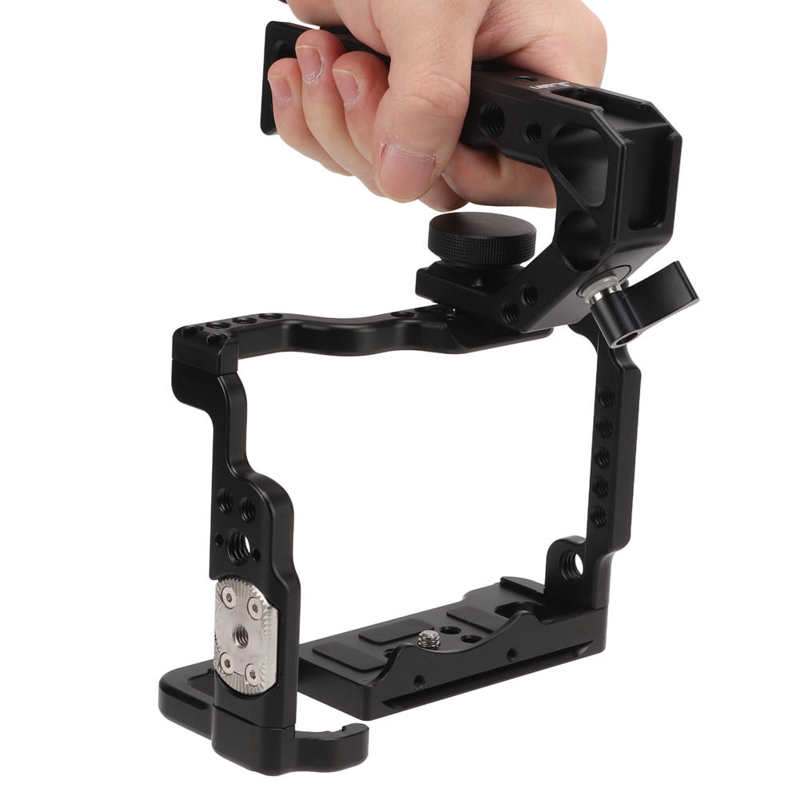 Camera Rig Cnc Comfortabele Poreuze Multifunctionele Aluminium Camera Kooi Met Top Handvat Voor GH4