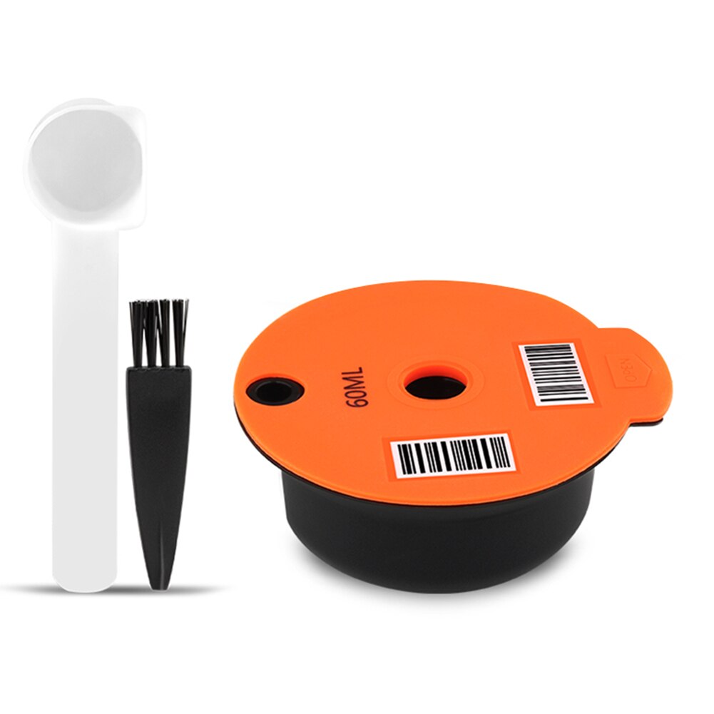 Cápsulas de café reutilizables para bosch-s Tassimoo Cafe, cápsula de café rellenable con tapa de cono, cuchara de café + cepillo, 60ml/180ml