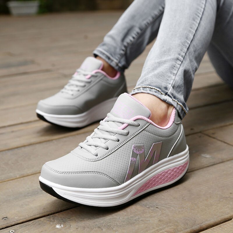 Vtota wedges sneakers kvinder åndbare walking sko platform casual dame sneakers chunky sneakers kvinder designere
