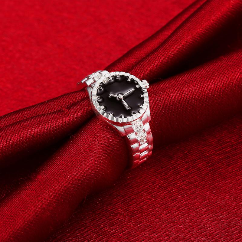 Semplice Geometrica Anelli di Cristallo Della Vigilanza Anello di Pietra Della Catena Del Nastro Anelli di Apertura per Le Donne Accessori Dei Monili 2020