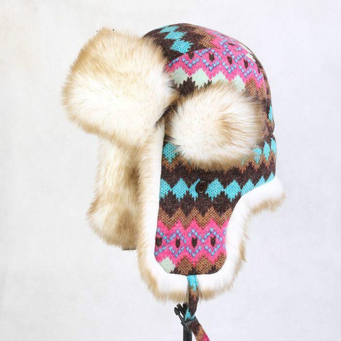 Dames kind warme wintermutsen russische oesjanka hoed trapper pet gebreide bombermutsen