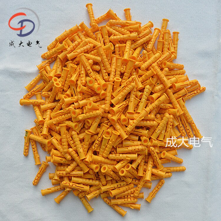 200 st plastexpansionsrör  m6*30mm m8*40mm gummiplugg plaströr nylonpelare expansionsskruv ankarplugg väggpluggar