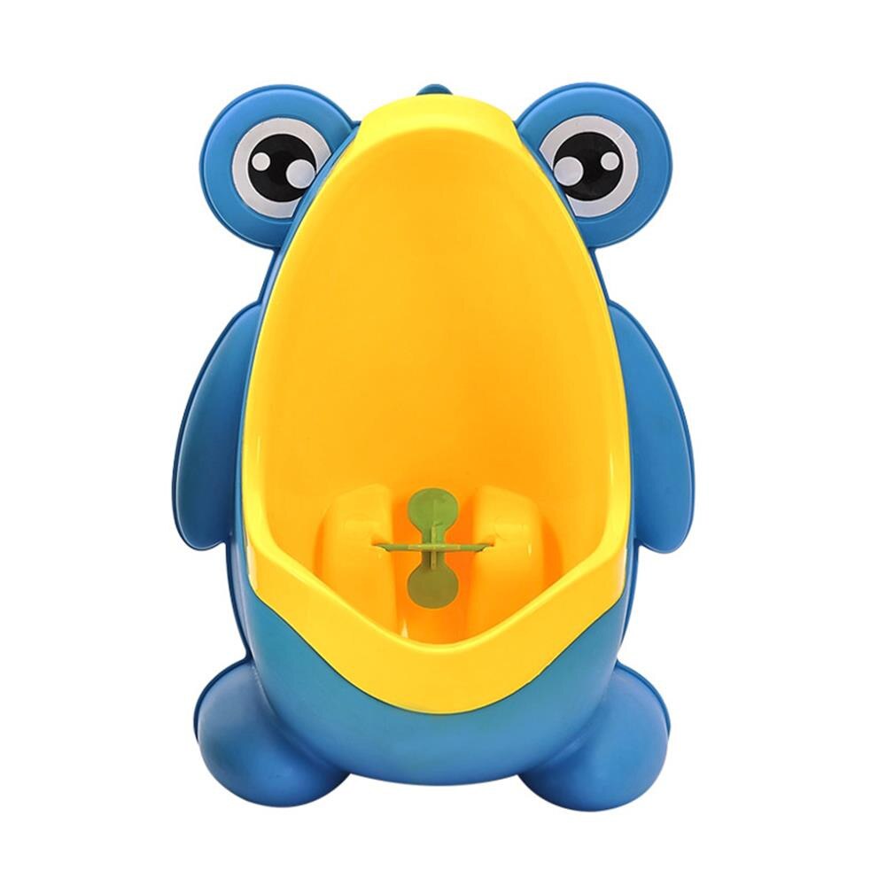 38#  gutt urinal treningsapparat baby frosk baby toalett urinering dyremodus baby toalett potte treningssete toalett låve urinal: Blå