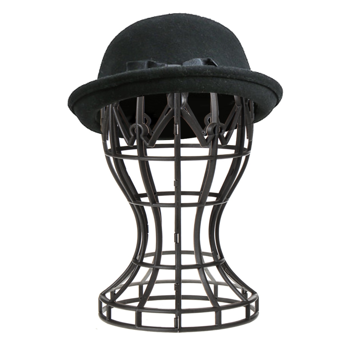 Plastic Stands Hat Cap Holder Storage Rack Support Dryer Tool Foldable Multi-Purpose Training Head Hair Head Stand Black/Purple