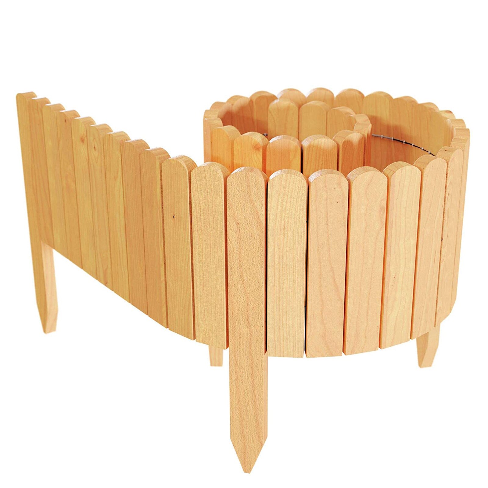 Valla de madera de decoración con macetas, accesorios, barrera de terrario, Kit de jardín de flores, Protector de decoración de plantas en miniatura: 203X45cm