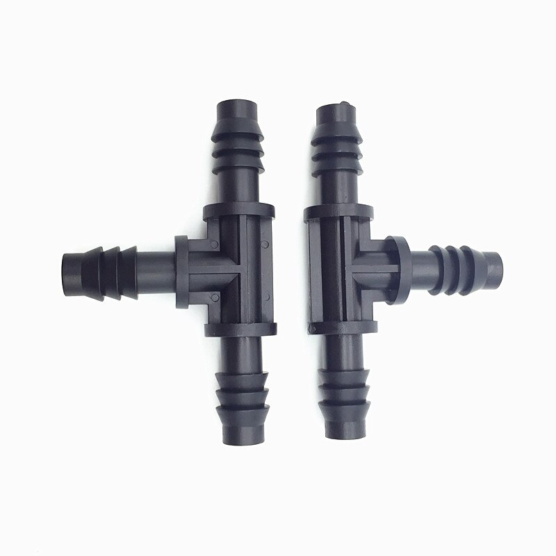 100 Pcs Watering Shunt connector 8/11 Tee black Irrigation Water Hose Garden Hose Connectors