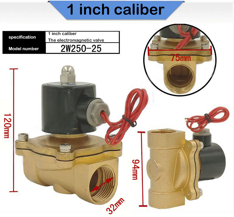 Normally closed solenoid valve 1/4",3/8",1/2",3/4",AC220V,DC12V/24V Electric Solenoid Valve Pneumatic Valve for Water Oil Air NC