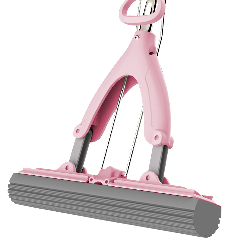 1Pcs Spons Mop Dubbele Vouw Knijpen Mop Spons Mop Water-Absorberende Huishouden Vloer Mop Gratis Handwas lijm Katoen Mop R-F