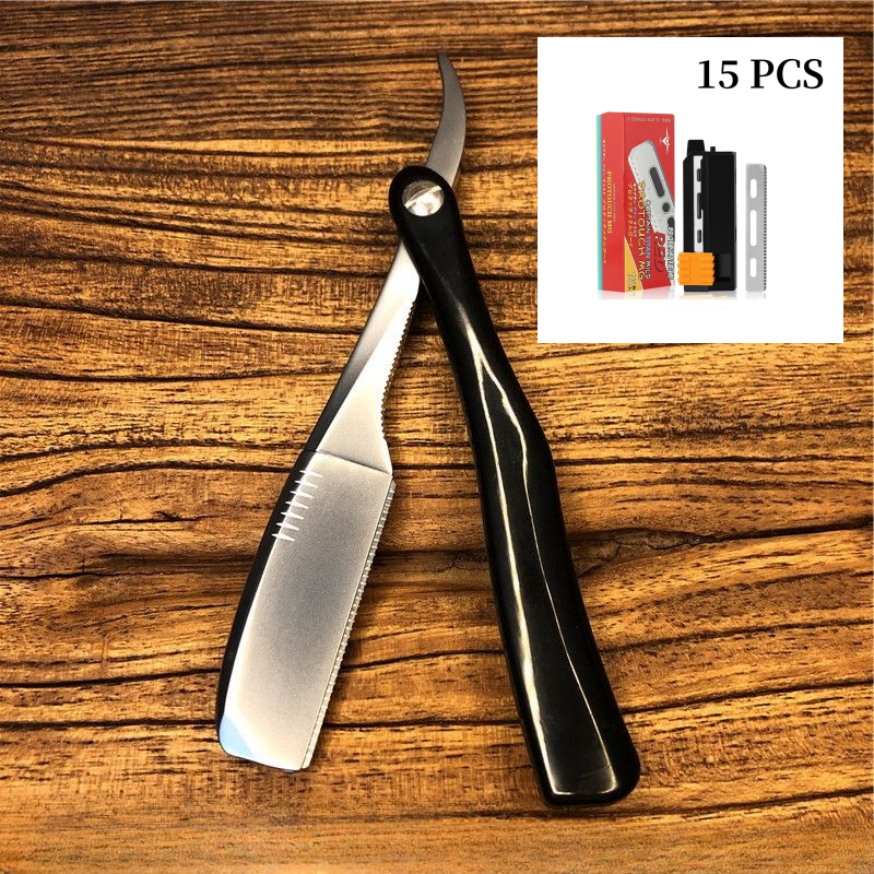 Japanese Feather Razor Manual Folding Secure Shaver Men's Hair Beard Trimmer Barber Shop Hairdressing Shaving Blade Holder Y0705: green
