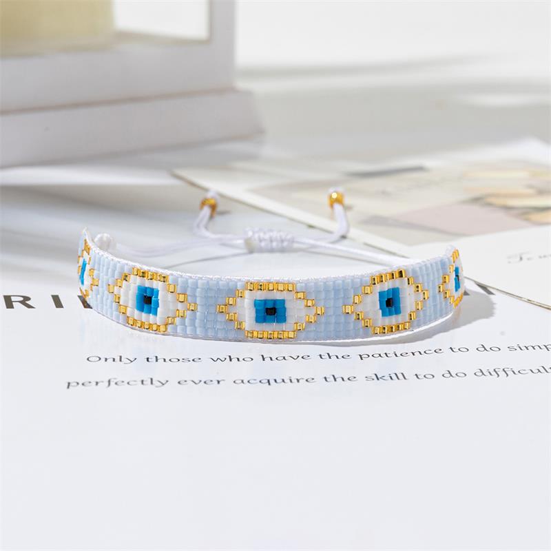 Bluestar Turkish Boze Oog Armband Voor Vrouwen Mannen Gelukkig Gevlochten String Mode Boho Armband Paar Vriendschap Wens Cadeau Sieraden: Kobalt Violet