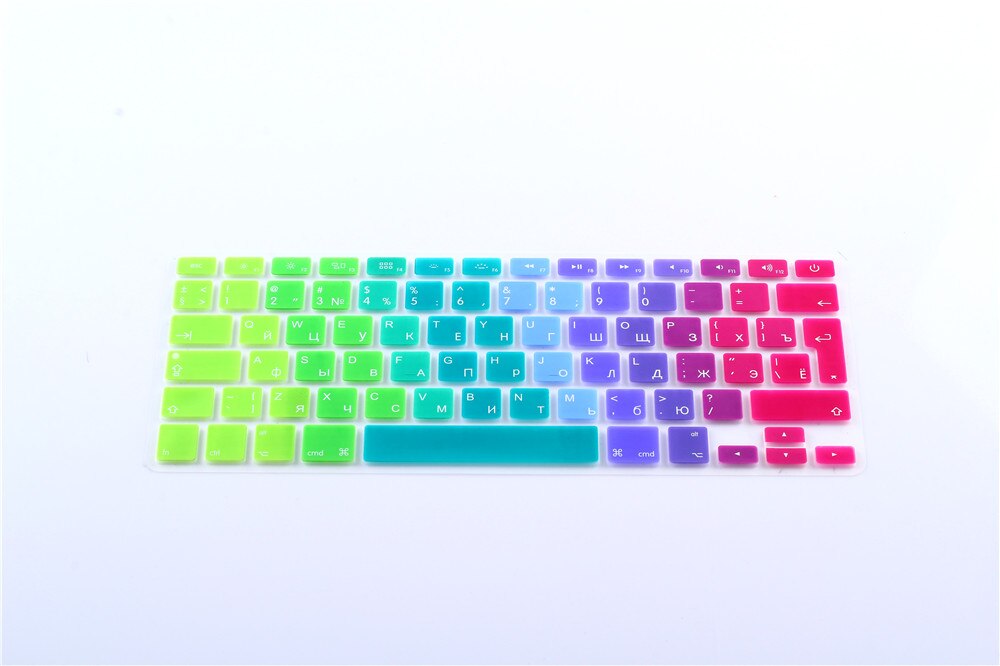 Russische Für apple macbook pro Laptop Tastatur abdeckung air 13 &quot;15pro A1466A1502A1398A1278EU-Enter Silikon Tastatur schutz film: Colorful