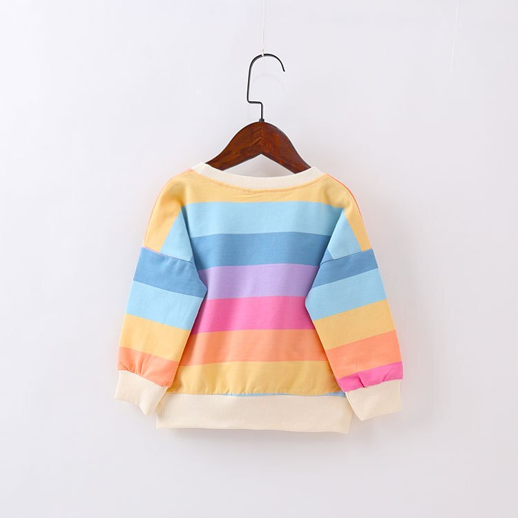 1-6 ans coton bébé garçons filles T-shirt vêtements à manches longues arc-en-ciel chemises printemps hiver enfant garçon fille vêtements Blouse hauts