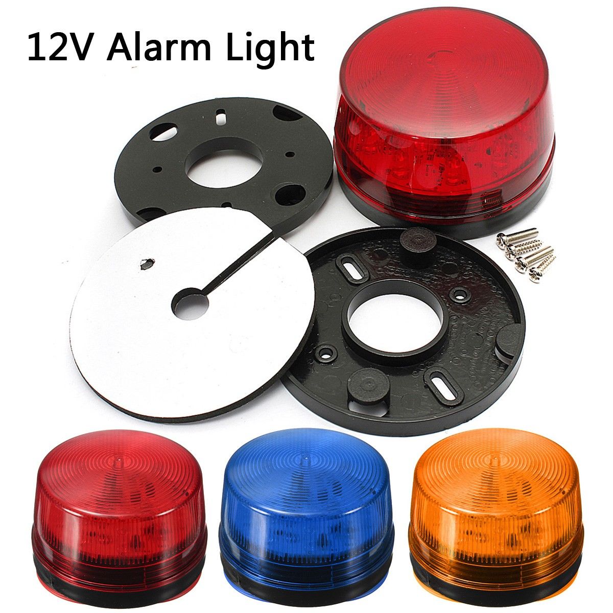 Waterdichte 12V 120mA Veilig Security Alarm Strobe Signaal Veiligheidswaarschuwing Blauw Rood Oranje Knipperende Led Licht