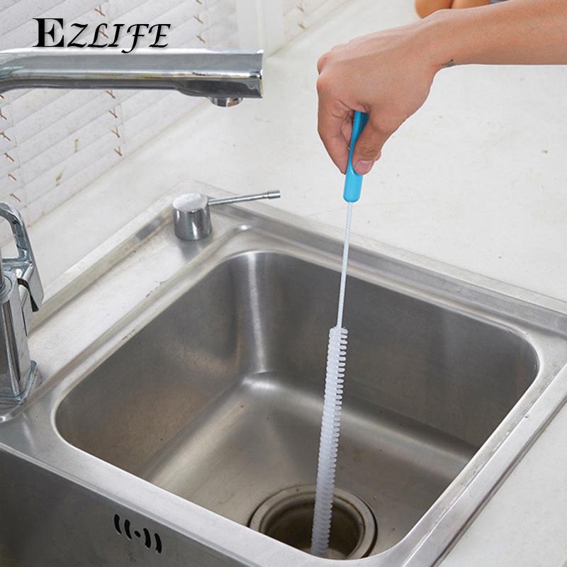 Sink Overflow Drain Unblocked Cleaner Long Flexible 71cm Kitchen Steel Cleaner Shower Removal Tools Bathroom Cleaning Hair V9j8