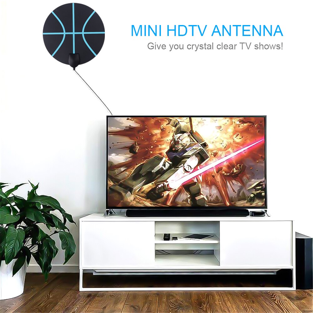 Kebidumei 1080p 4k 300 mijl bereik tv-antenne signaalversterker 36 dbi indoor hdtv digitale televisieantenne