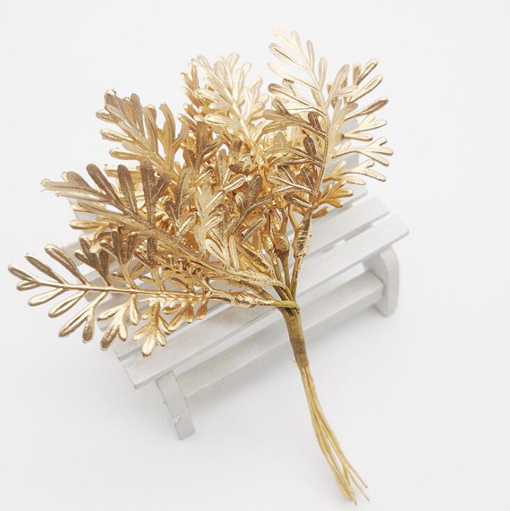 8/10/12/90/144 stücke Handwerk Blumen Materialien Diy Kasten Kranz Sammelalbum Staubblatt Beere Obst Bündel Gold Künstliche Pflanzen: Modell 16
