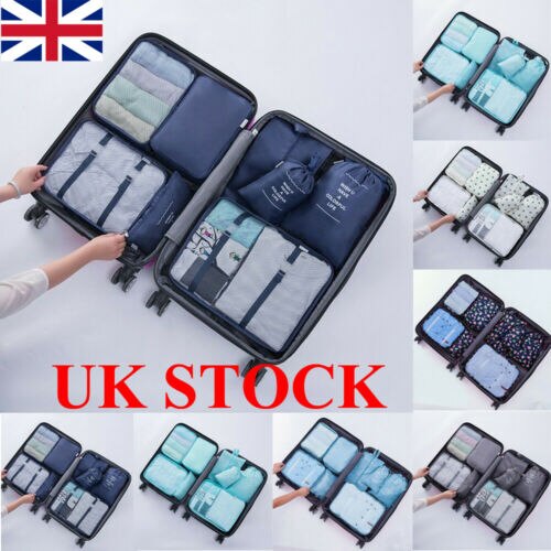 8 PCS Reizen Bagage Organizer Set Rugzak Opslag Zakjes Koffer Verpakking Zakken