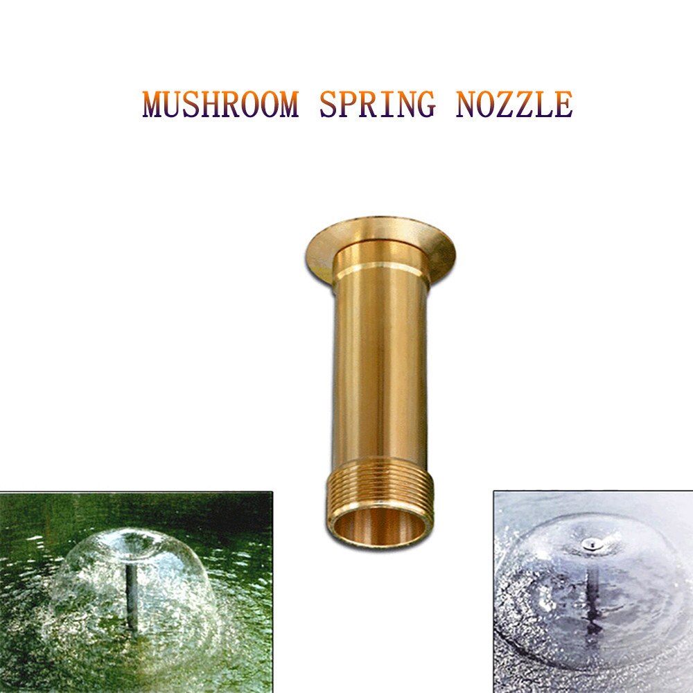 Messing Fontein Nozzle G1/2 "Man & G3/4" Female Connector Paddestoel Tuin Sprinkler Messing Foundtain sproeierhoofd