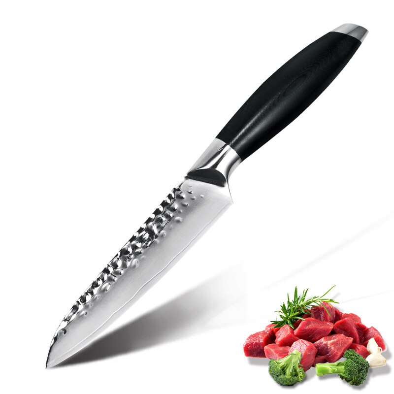 FANGZUO-cuchillo de acero inoxidable 440C, herramienta de cocina con mango forjado G10, Utilidad de Chef de 8 &quot;y 5&quot;, 7&quot;: YI-WY-5