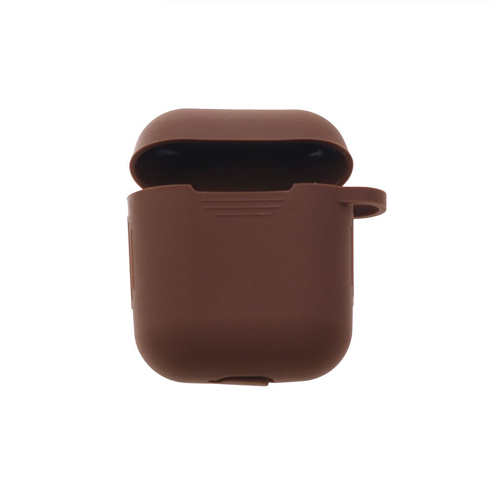 Voor Airpods 1/2 Zachte Siliconen Oortelefoon Cover Air Pods Case Earpods Accessoires Headset Beschermhoes Apple Air Pods Case: Brown