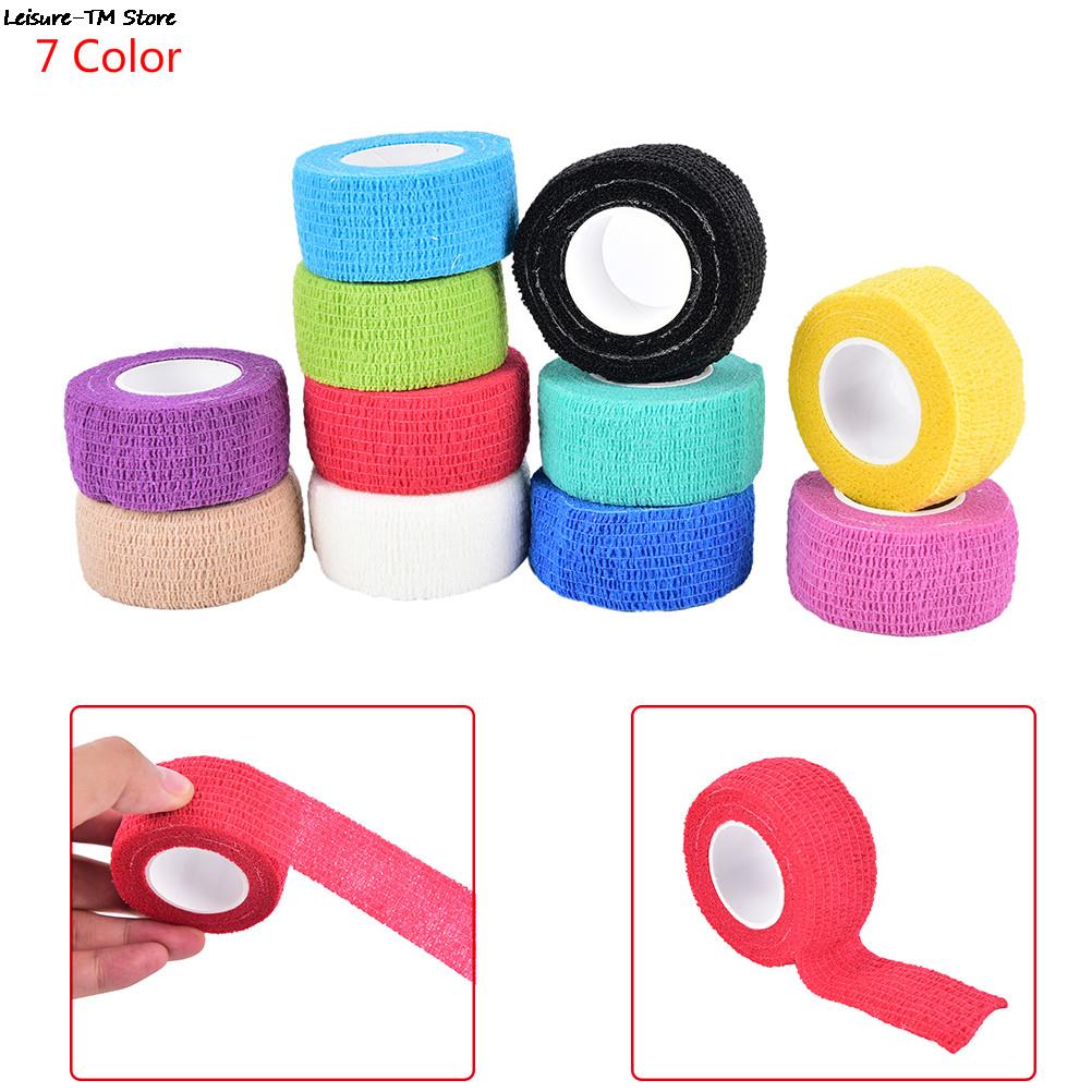 Self Adhering Stick Bandage Cotton blend elastic self adhesive adherent cohesive Wrap Finger Bandage tender Tape 1Roll