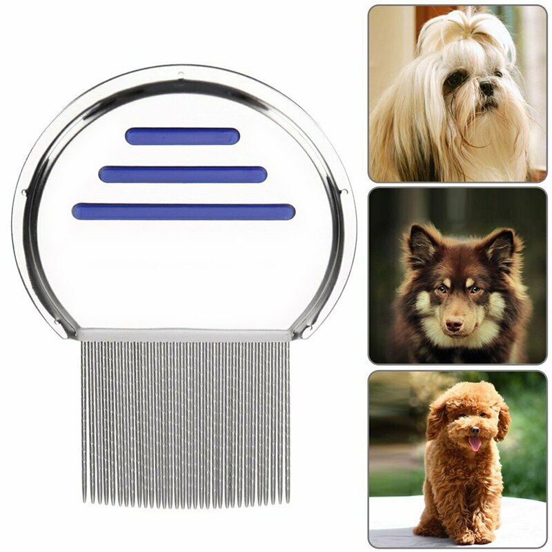Peine para piojos Terminator antiliendres, cepillo de Metal de acero inoxidable para eliminar el pelo de los niños, suministros para mascotas, perros y gatos