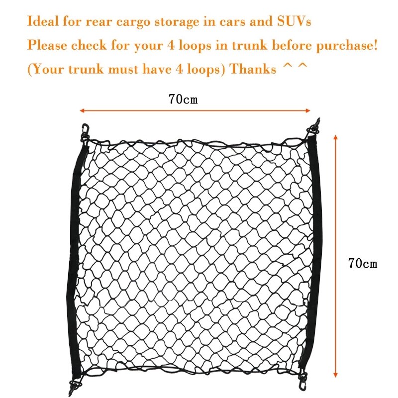 for Citroen C4 Picasso SpaceToure Car Trunk Luggage Storage Cargo Organiser Hooks Nylon Elastic Mesh Net Plastic Car Accessories
