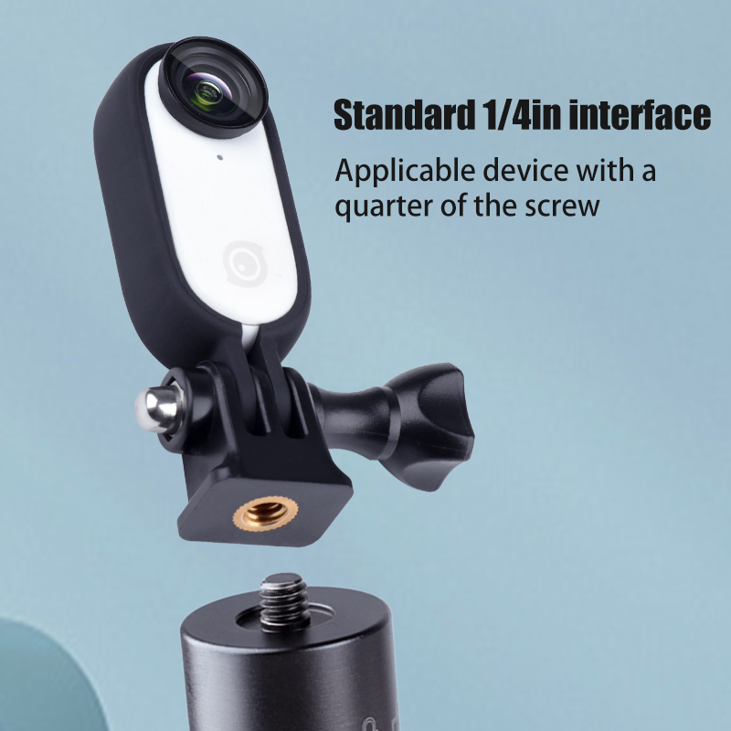 Beschermende Frame Border Case Mount Installlation 1/4 Schroef Gat Verstelbare Hoek Beugel Voor Insta360 Go2 Duim Accessoires