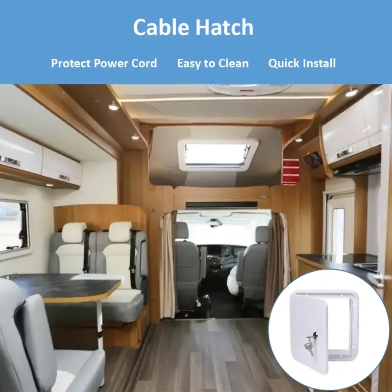 Waterdichte luik met slot, RV toegangsdeur Elektrisch snoer Trailer Netsnoer Kabelluik Camperslang Opbergdeurcompartiment