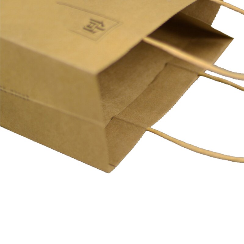 Xin Jia Yi Verpakking Kraft Papieren Zakken Bruine Kleur Vierkante Tas Met Papier Handgrepen Verkoop Boodschappentas Leverancier in china