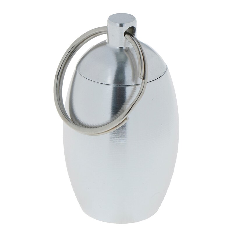 Aluminum Pill Box Capsule Shape Pill Case Keychain Outdoor Pocket Pill Holder Container Delicate Medicine Box 1PCS: Army Green