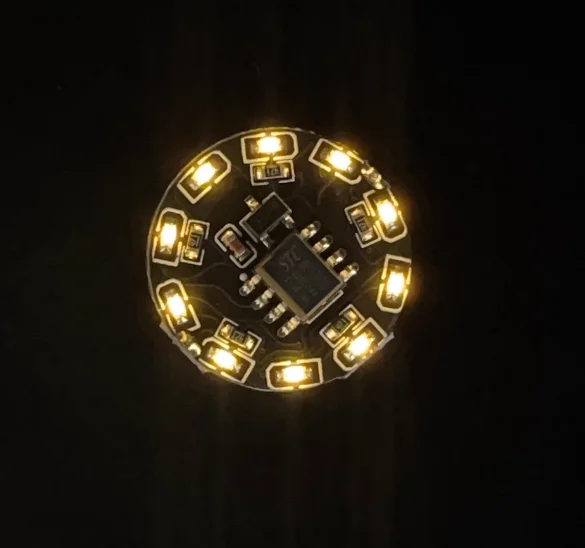 1Pcs 16Modes Magnetic Control Lamp Wireless Led Light for Diy Robots/cars Toys Model Making Scene Materials with Battery: Gold