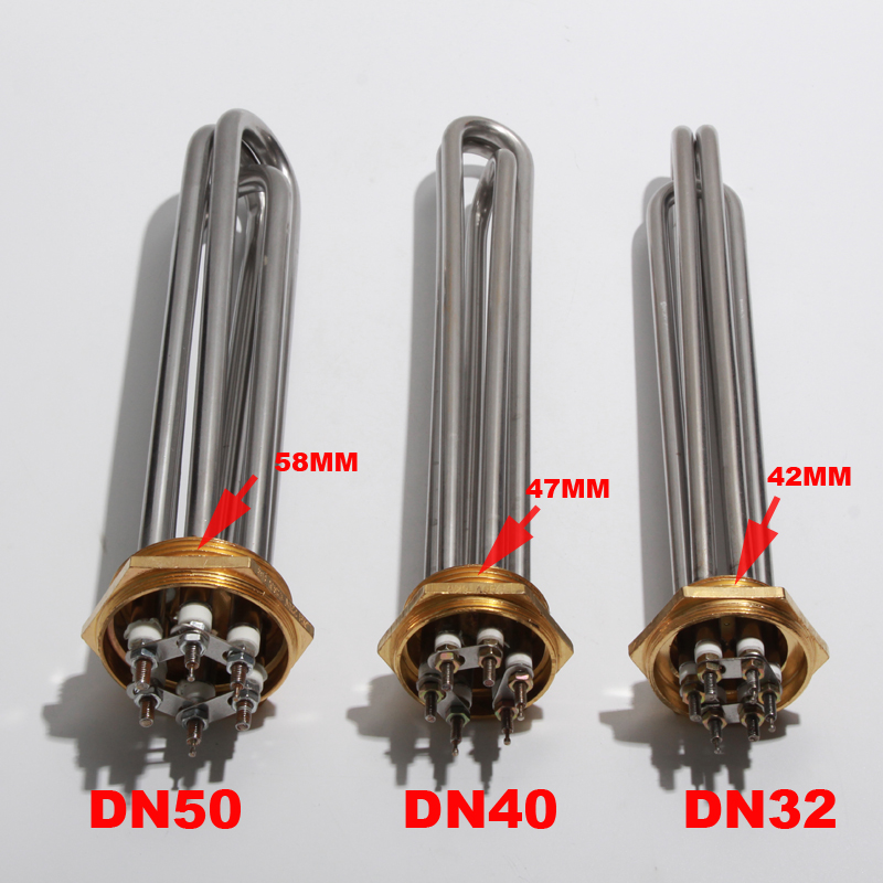 SNDHEATER 110 V/220 V/380 V Industriële Dompelboiler Weerstand DN32/DN40/DN50 Verwarmingselement pijp