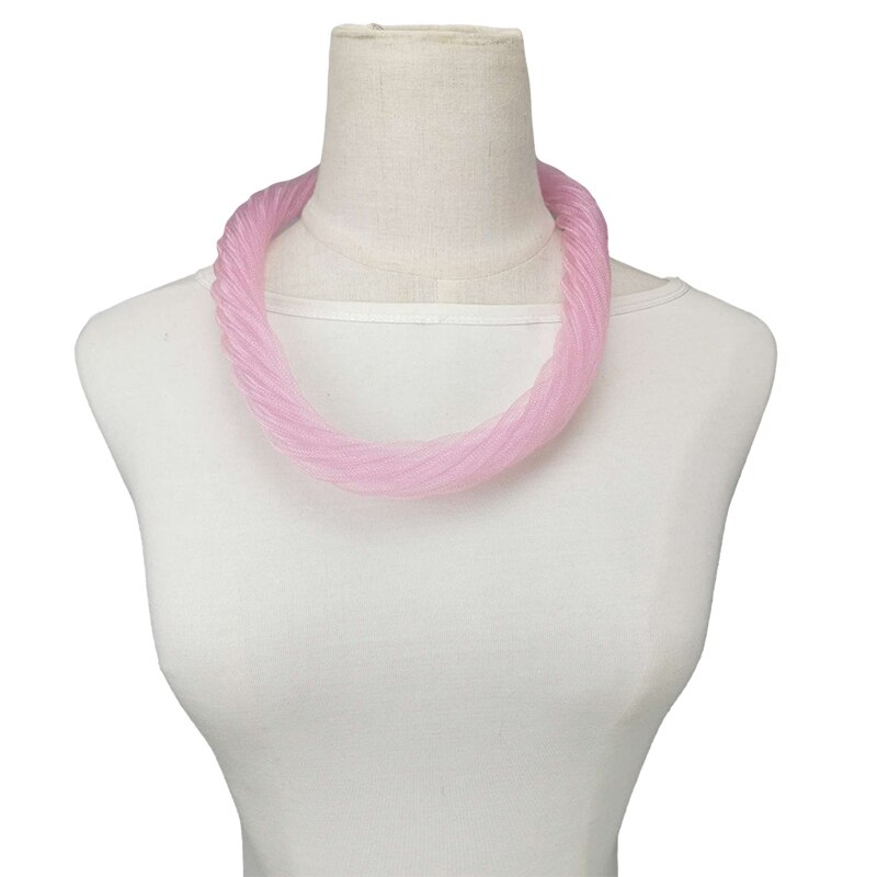 UKEBAY Neue Multicolor Mesh Choker Halsketten Frauen Hohl Handgemachten Schmuck Boho Zubehör Hochzeit Partei Colliers Schmuck: pink