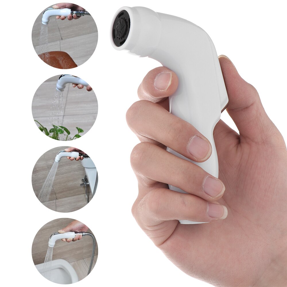 1Pc Nuttig Handheld Bidet Sproeier Chrome Abs Handheld Bidet Kraan Badkamer Douchekop Sproeier Waterbesparende Sprinkler