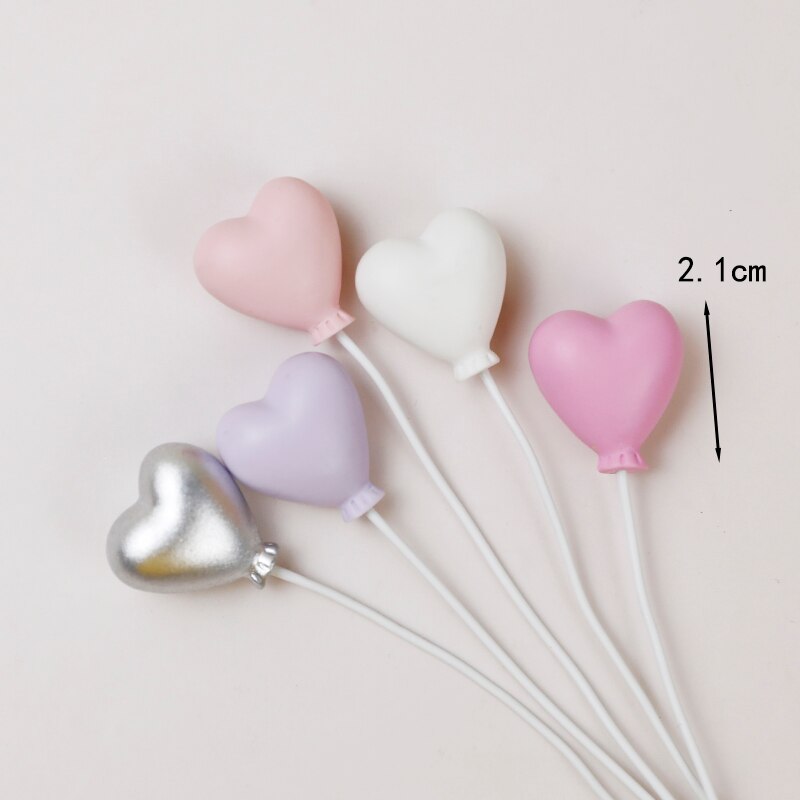 Décoration de gâteau en boule | Haut de gamme, or argent jaune bleu violet rose, amour gâteau ameublement pâtisserie, garniture de gâteau en boule ronde: Resin balloon 5pc 4